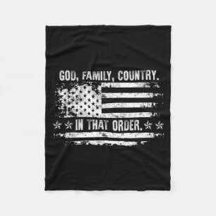 Cobertor De Velo Deus Família País Fé Patriótica Orgulho EUA Para S