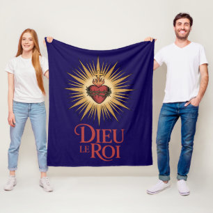 Cobertor De Velo Deus O Rei Monarquista Católico Coração Sagrado Fl