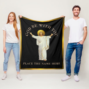 Cobertor De Velo "DEUS SEJA COM VOCÊ" Presente Personalizado Confor