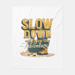 Cobertor De Velo Devagar e Aproveite a Aventura! - Cozy Fleece B
