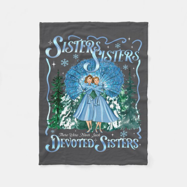 Cobertor De Velo Devoted Sisters Merry Christmas White Xmas Pajamas (Frente)