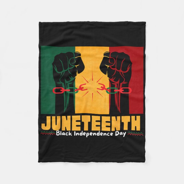 Cobertor De Velo Dia 19 de junho de 1865 da Independência Negra (Frente)