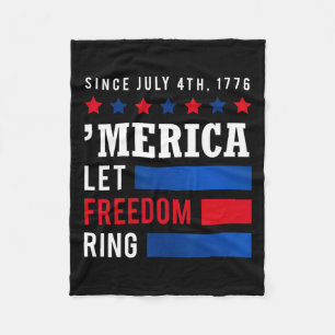 Cobertor De Velo Dia 4 de julho América Bandeira Americana Deixe An