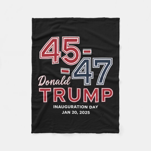 Cobertor De Velo Dia da Inauguração do Presidente Donald Trump 2025 (Frente)