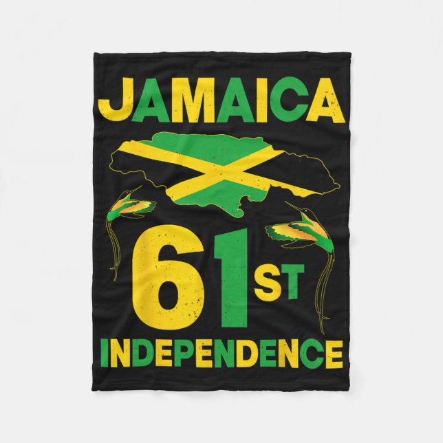 Cobertor De Velo Dia da Independência da Jamaica, 61ruas desde 1962 (Frente)