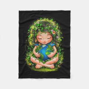 Cobertor De Velo Dia da Mãe Verde Gaia Salva Nossa Mulher Planeta