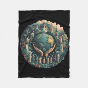Cobertor De Velo Dia da Mãe Verde Gaia Salva Nossa Mulher Planeta