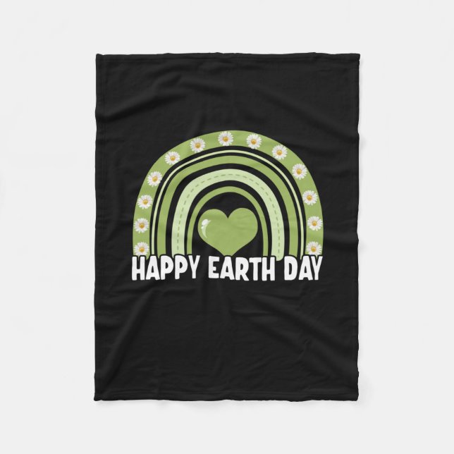 Cobertor De Velo Dia da Terra 2022 Feliz Dia da Terra Arco-Íris (Frente)