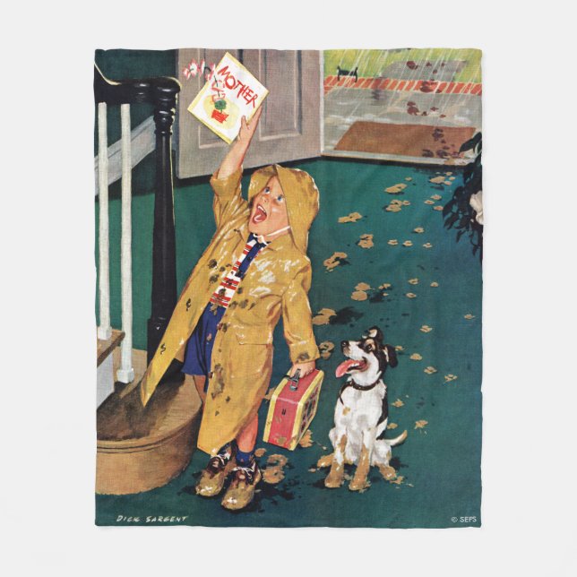 Cobertor De Velo Dia das mães feliz (Frente)