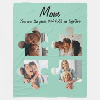 Cobertor De Velo Dia das Mães Presente Personalizado Para Mãe - 4 F