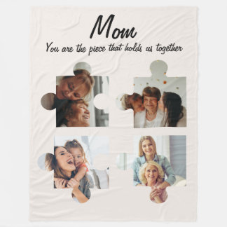 Cobertor De Velo Dia das Mães Presente Personalizado Para Mãe - 4 F