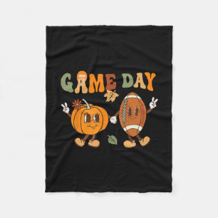 Cobertor De Velo Dia de Ação de Graças Pumpkin Futebol Halloween F