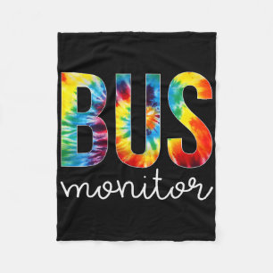 Cobertor De Velo Dia de Apreciação do Monitor de Ônibus Tie Dye Olá