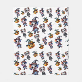 Cobertor De Velo Dia de as Bruxas engraçado Cute Scary