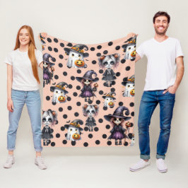 Cobertor De Velo Dia de as Bruxas engraçado Cute Scary