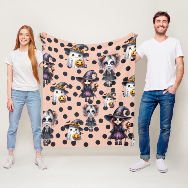 Cobertor De Velo Dia de as Bruxas engraçado Cute Scary (In Situ)