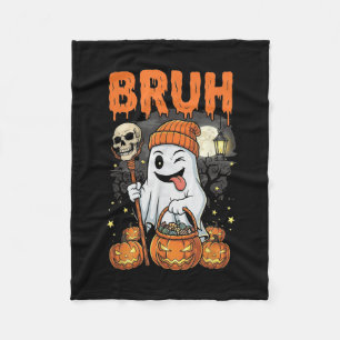 Cobertor De Velo Dia de as Bruxas engraçado Fantasma Bruh Candy Gho