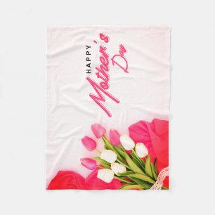 Cobertor De Velo Dia de as mães Feliz, Flor Moderno das Tulipas de