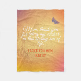 Cobertor De Velo Dia de as mães Moderno Elegante de Cotação de Scri