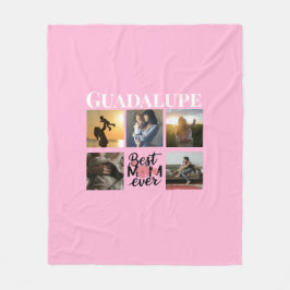 Cobertor De Velo Dia de as mães Oferece Colagem de Fotos Monograma