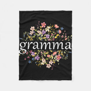 Cobertor De Velo Dia de as mães Para A Avó De Vovó De Flor Selvagem