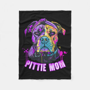 Cobertor De Velo Dia de as mães Pittie Mãe Pitbull Dog Lovers