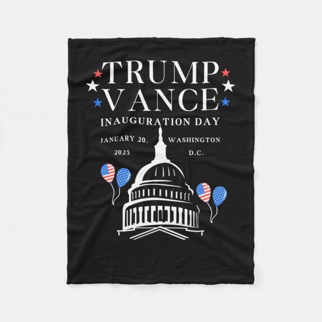 Cobertor De Velo Dia de Inauguração da Vance Trump (Frente)