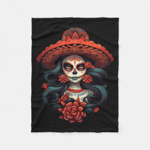 Cobertor De Velo Dia de La Catrina Sugar Skull Agência Governamenta