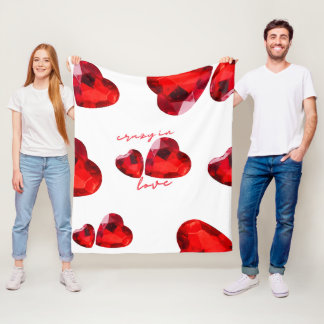Cobertor De Velo Dia de os namorados Love Fleece Blanket