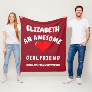 Cobertor De Velo Dia de os namorados - Namorada Romântico Vermelho