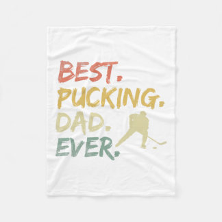 Cobertor De Velo Dia de os pais De Hóquei Engraçado Com Pai