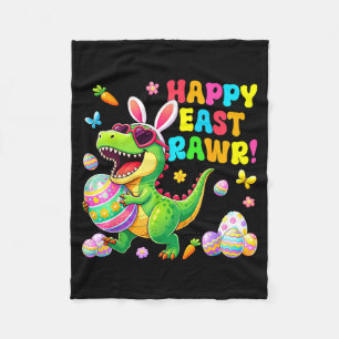 Cobertor De Velo Dia de Páscoa Dinossauro Divertido Feliz Eastrawr