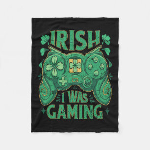 Cobertor De Velo Dia de São Patrício de Jogo Controller Irish Gamer
