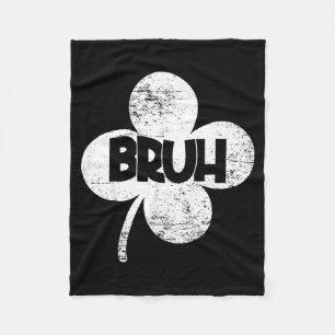 Cobertor De Velo Dia de São Patrício engraçado shamrock sortudo bru