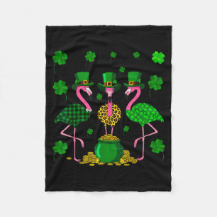 Cobertor De Velo Dia de São Patrício Flamingo Irlandês Irlanda Trev