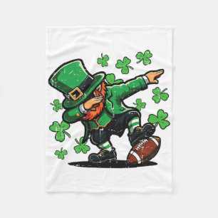 Cobertor De Velo Dia de São Patrício Leprechaun Dab Pé Meninos Meni