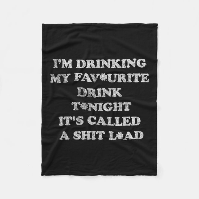 Cobertor De Velo Dia de São Patrício para o qual estou Bebendo minh (Frente)