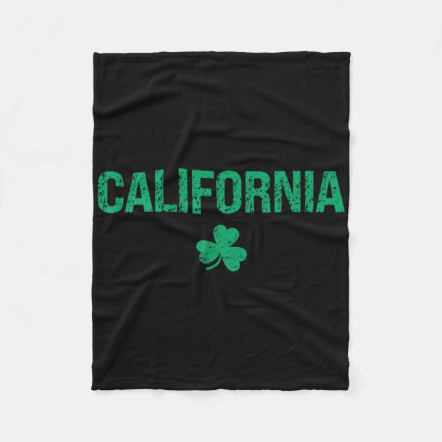 Cobertor De Velo Dia de São Patrício Trevo Irlandês da Califórnia  (Frente)