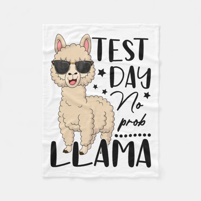 Cobertor De Velo Dia de Teste Sem Teste Prob Llama Estudante Teste  (Frente)