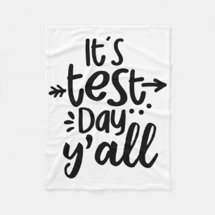 Cobertor De Velo Dia de Teste Yall Cute Test Day Para Professores