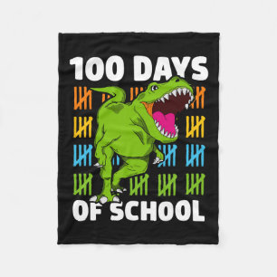 Cobertor De Velo Dia dos Meninos Escolares Dino 100 Dias Dinossauro