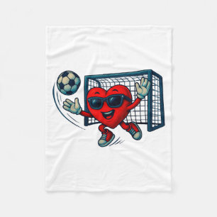 Cobertor De Velo Dia dos Namorados Meta de Futebol Engraçado Coraçã