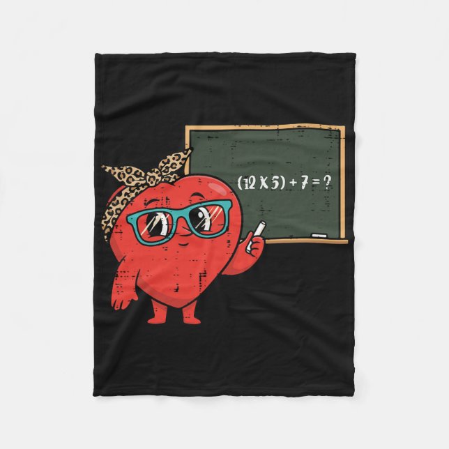 Cobertor De Velo Dia dos Namorados Professor 6 7 Equação Matemática (Frente)