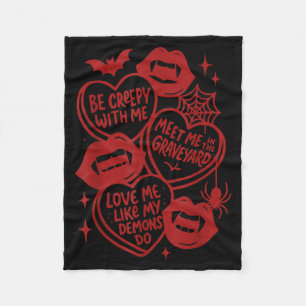 Cobertor De Velo Dia dos Namorados Vampiro Valoween Amantes Seja um