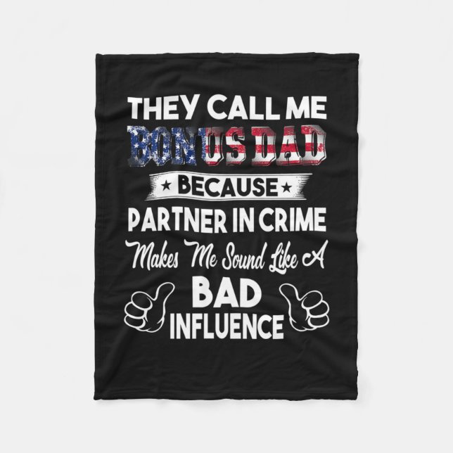Cobertor De Velo dia dos Pais  | Chamam-Me Pai De Bônus (Frente)