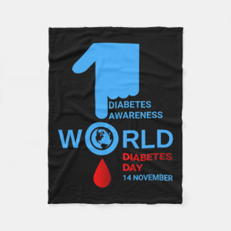 Cobertor De Velo Dia Mundial da Diabetes 2023 Diabetes Tipo 1 Tipo 