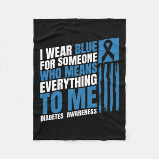 Cobertor De Velo Diabetes Consciência Mês Mensagem Mãe T1 T2