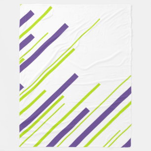 Cobertor De Velo Diagonais em Verde limão e Roxo