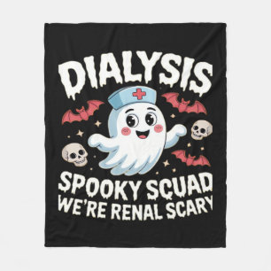 Cobertor De Velo Diálise Spooky Esquadrão Renal Nefrologia do Hallo