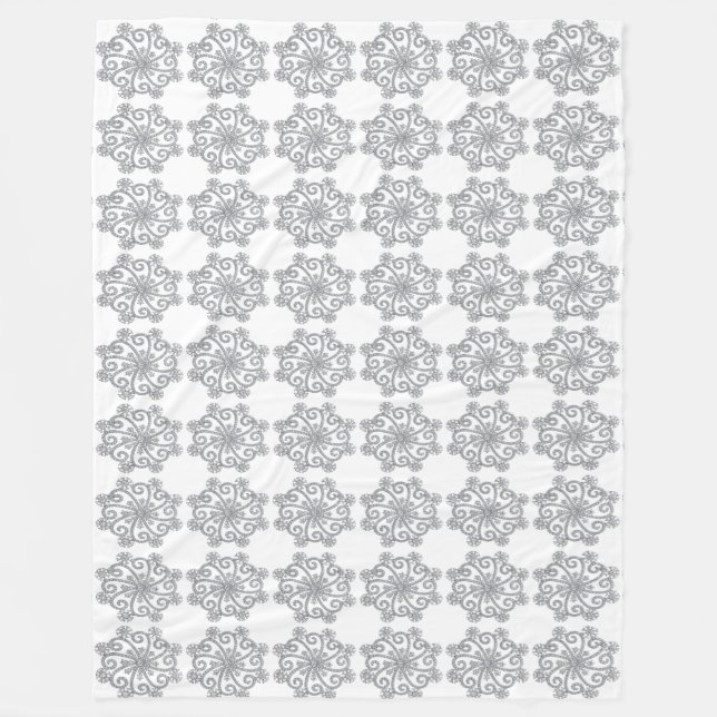 Cobertor De Velo Diamond Snowflakes Fleece Blanket (Frente)